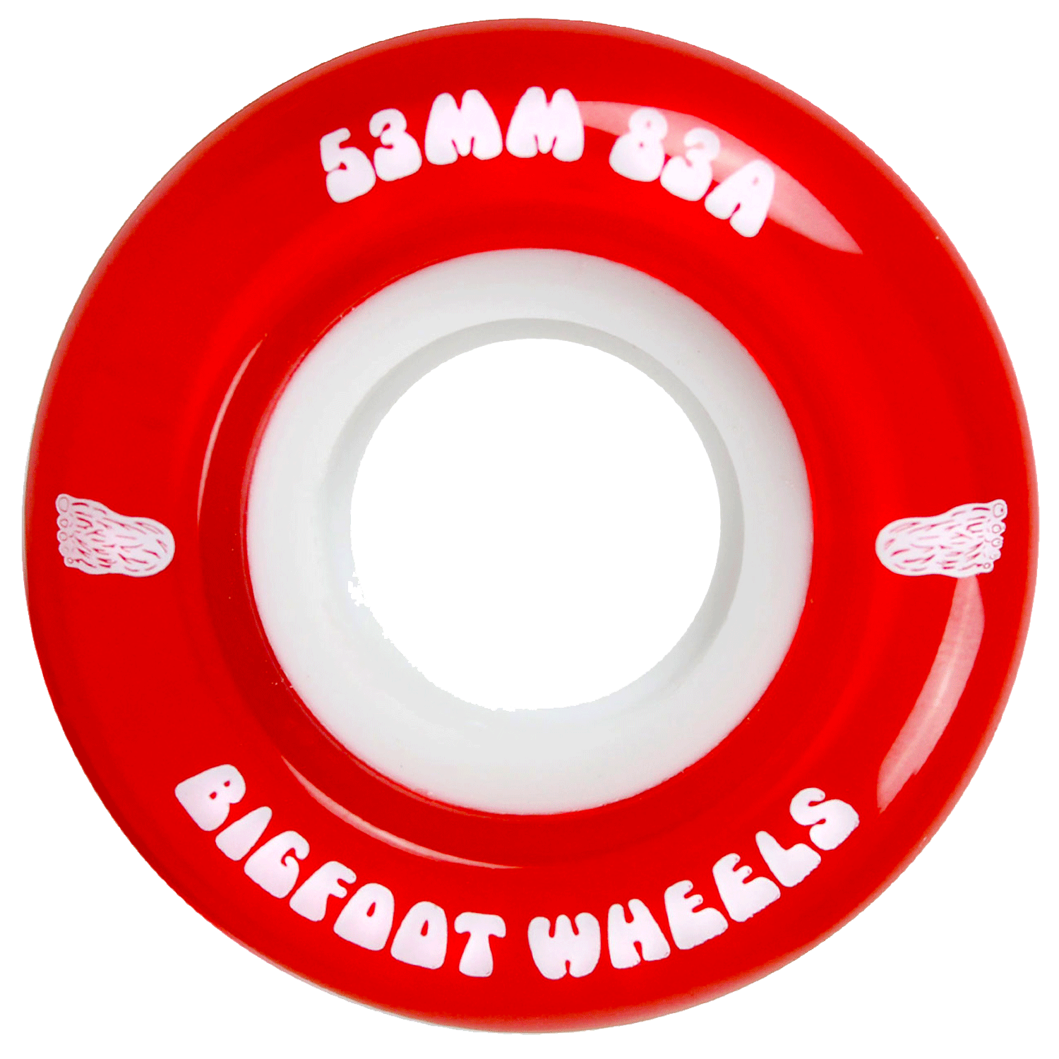 Bigfoot Soft Skateboard Cruiser Filmer Wheels Red 53mm 83A