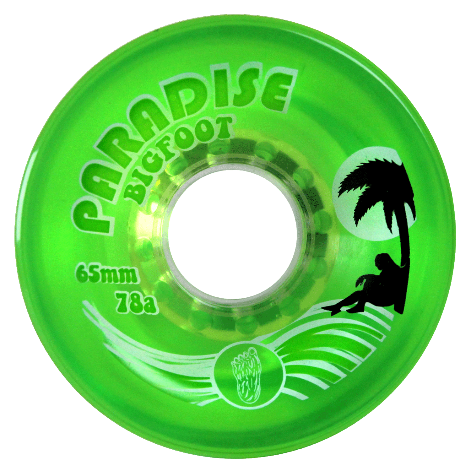 Bigfoot Paradise Islanders Longboard Wheels Green 65mm 78A
