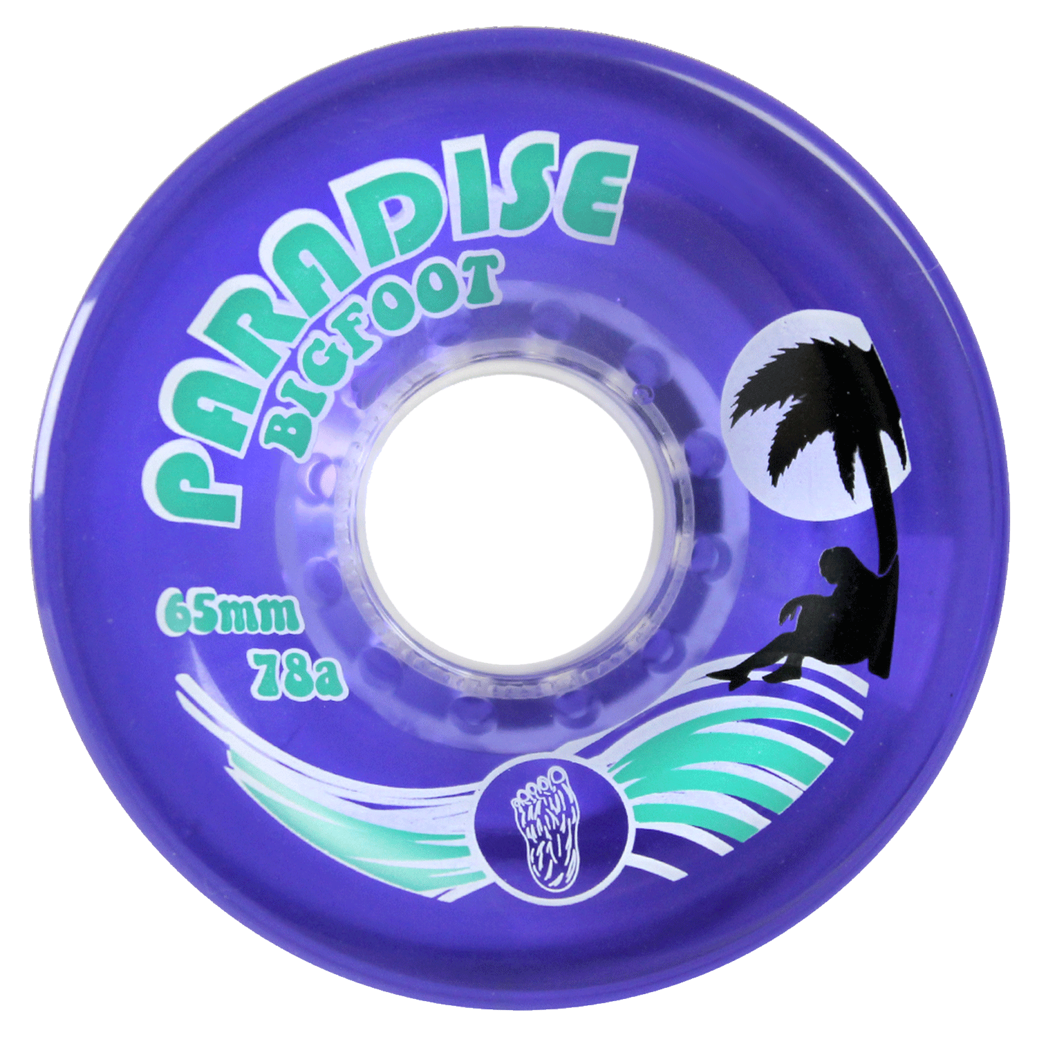 Bigfoot Paradise Islanders Longboard Wheels Purple 65mm 78A