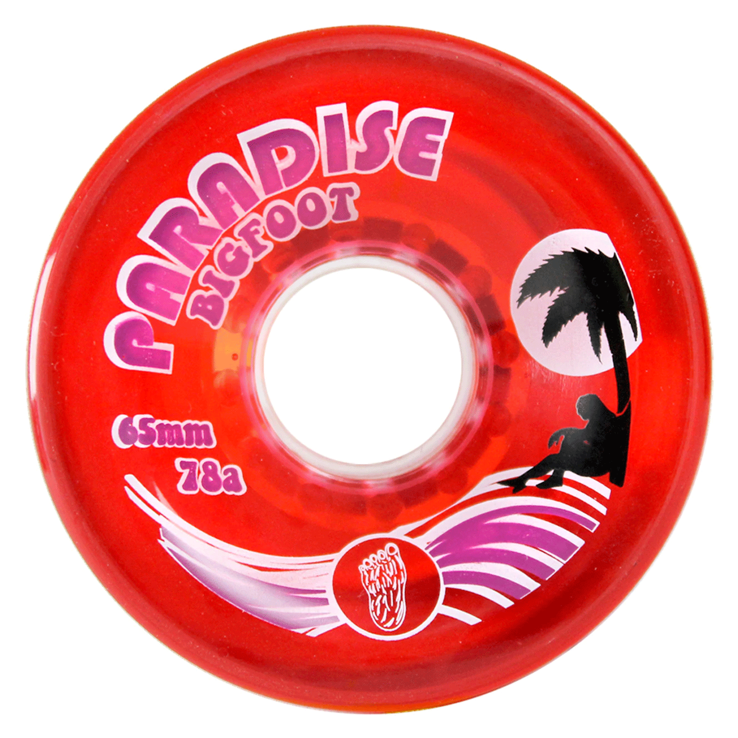 Bigfoot Paradise Islanders Longboard Wheels Red 65mm 78A