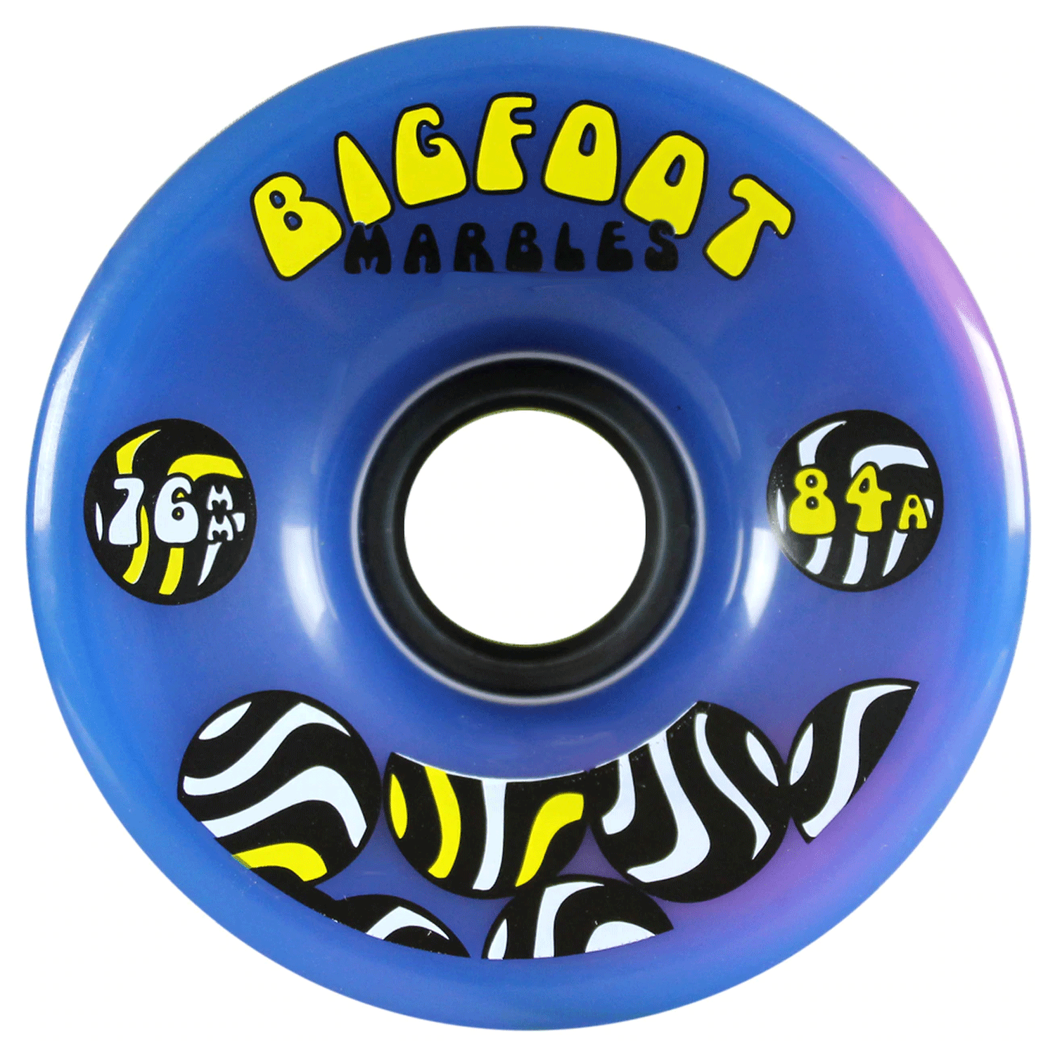 Bigfoot Marble Swirl Longboard Wheels Blue/Pink 76mm 84A
