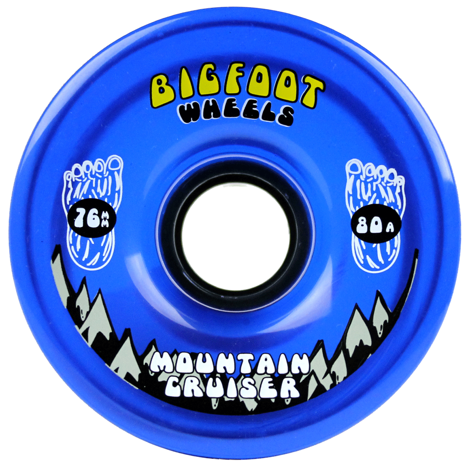 Bigfoot Mountain Cruisers Longboard Wheels Translucent Blue 76mm 80A